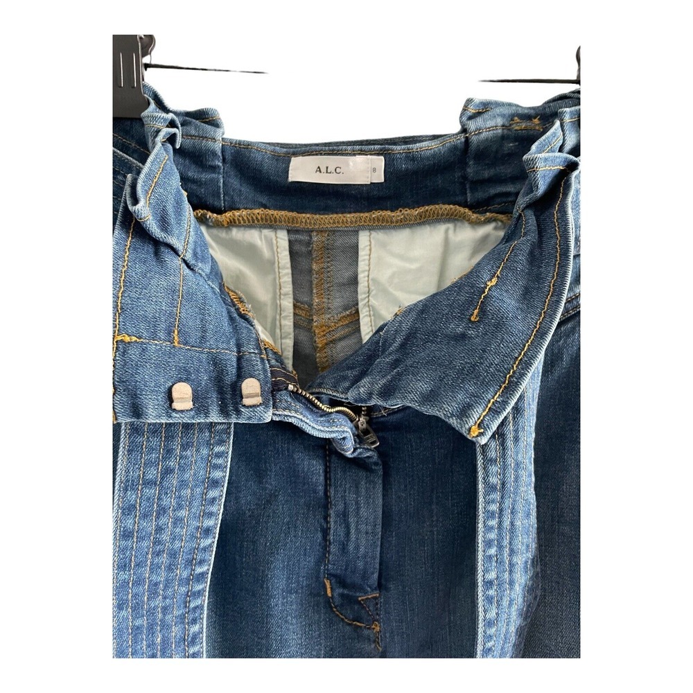 ALC Jeans Women's Size 8 Indigo High Rise Baggy Tie Waist - Picture 5 of 5